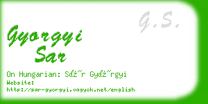 gyorgyi sar business card